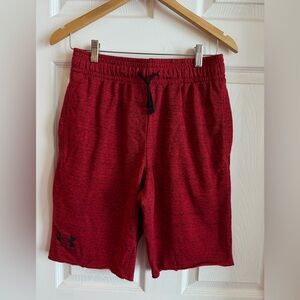 Under Armour Men's UA Rival Terry Shorts - Dark Red Melange - Size Medium